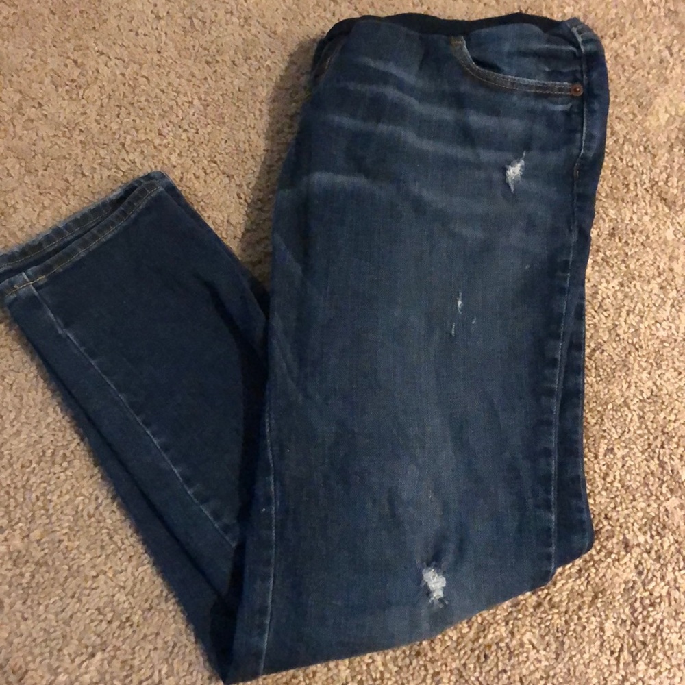 A Pea in the Pod Distressed Skinny Maternity Jeans